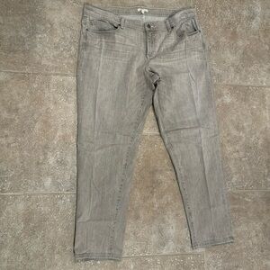 Eileen Fisher Straight Leg Size 16 Grey Gray Organic Cotton‎